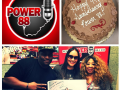 Rosalee helps KCEP Power 88.1 celebrate their 44th Anniversary shown with Morning Show Hosts Joy LaShawn & Simply T